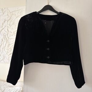 Vintage Cropped Acetate Blazer